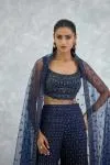 Electric Blue Georgette Sharara Set