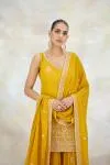 Mustard Yellow Georgette Garara Set