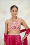 Fuchsia Pink Organza Sharara Set