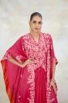 Hot Pink Crepe Kaftan Set