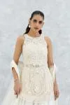 Ivory Georgette Sharara Set