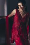 Cherry Red Organza Sharara Set