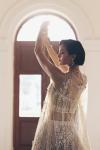 Grey Tissue Net Lehenga Set