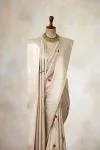 Ivory Kanjivaram Slik Saree