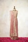 Blush Pink Organza Tissue Saree