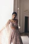 Old Rose Gradient Shimmer Lehenga Set