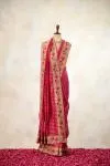 Rani Pink Tussar Slik Saree