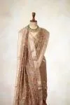 Champagne Brown Tissue Silk Saree
