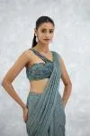 Aqua Net Drape Saree