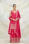 Fuchsia Pink Georgette Garara Set