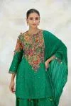 Emerald Green Silk Garara Set