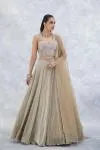Gold Lycra Lehenga Set