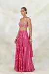 Rani Pink Organza Sharara Set