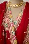 Ruby Red Organza Saree