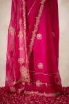 Fuchsia Pink Organza Saree