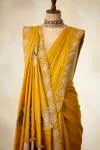 Mustard Tussar Slik Saree