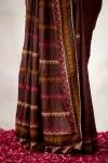 Mahogany Tussar Slik Saree