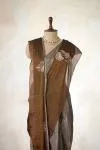 Silver & Burnished Brown Tissue Silk Saree