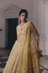 Mustard-Gold Net Lehenga Set