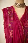 Rani Pink Tussar Silk Saree