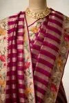 Magenta Organza Silk Saree