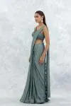 Aqua Net Drape Saree