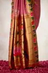 Rose Pink Paithani Slik Saree