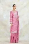Blush Pink Crepe Garara Set