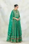 Jade Green Silk Lehenga Set