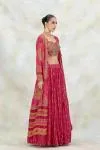 Cerise Pink Chiffon Lehenga Set