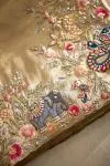 Champagne Gold Tissue Slik Saree