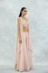 Powder Pink Silk Sharara Set