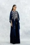 Ink Blue Silk Sharara Set