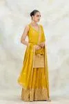 Mustard Yellow Georgette Garara Set