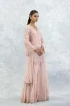 Dusty Pink Organza Sharara Set