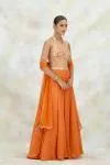 Tangerine Organza Sharara Set