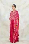 Hot Pink Crepe Kaftan Set