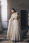 Ivory Organza Lehenga Set