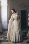 Ivory Organza Lehenga Set