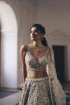 Champagne Tissue Lehenga Set