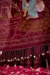 Wine Tussar Slik Saree