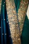 Dual-Shade Blue Tussar Silk Saree
