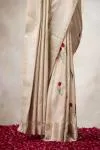 Ivory Kanjivaram Slik Saree