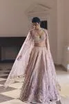Purple Ombre Georgette Lehenga Set