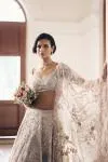 Ivory Organza Lehenga Set