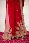 Ruby Red Organza Saree
