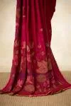 Rani Pink Tussar Silk Saree