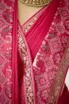 Fuchsia Pink Organza Saree