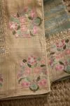 Sage Grey Tissue Silk Saree