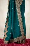 Teal Green Organza Saree